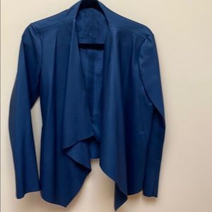 Navy Faux Leather Wrap